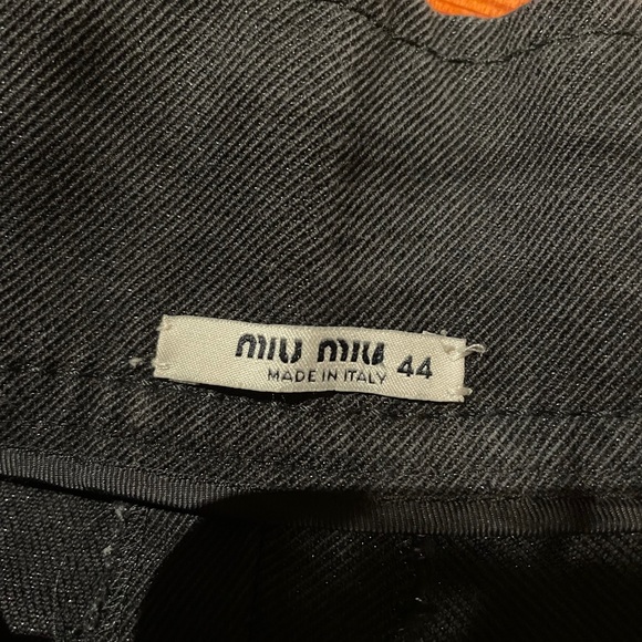 Black with glitter MIU MIU wide leg trousers - Picture 5 of 5